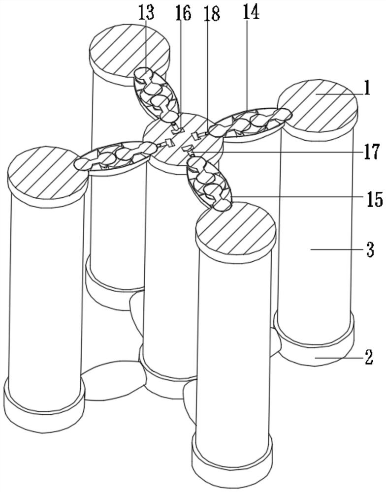 A combined spring body with reinforced support