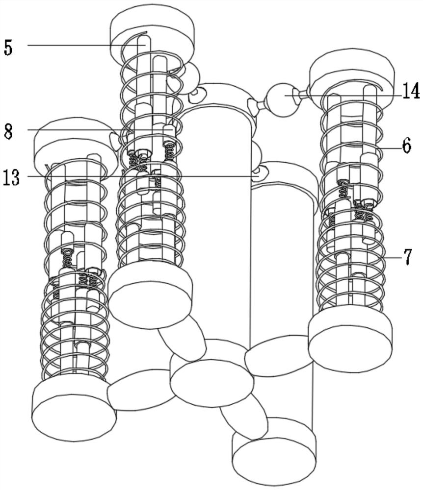 A combined spring body with reinforced support