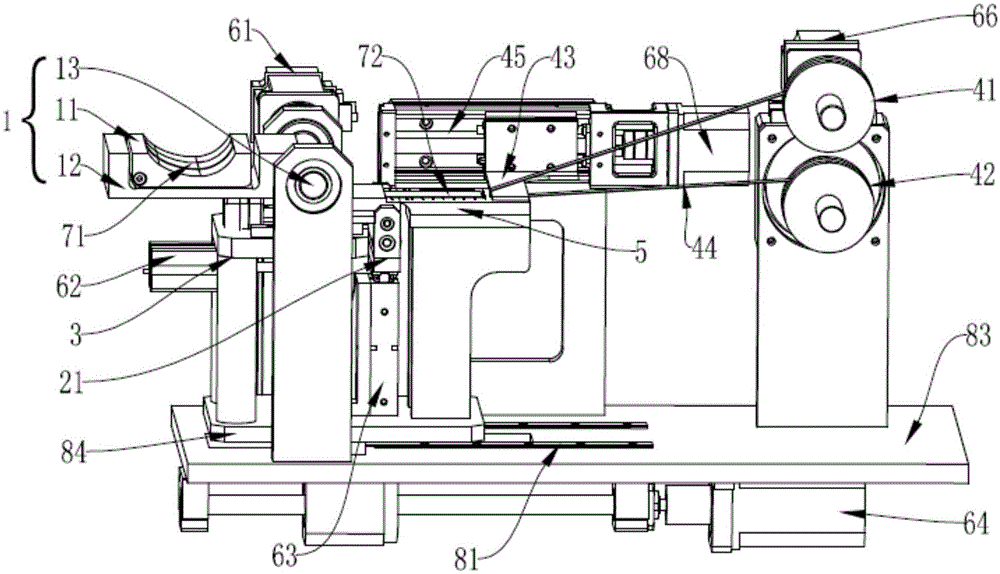 Turnover mechanism of plane piece film attachment machine