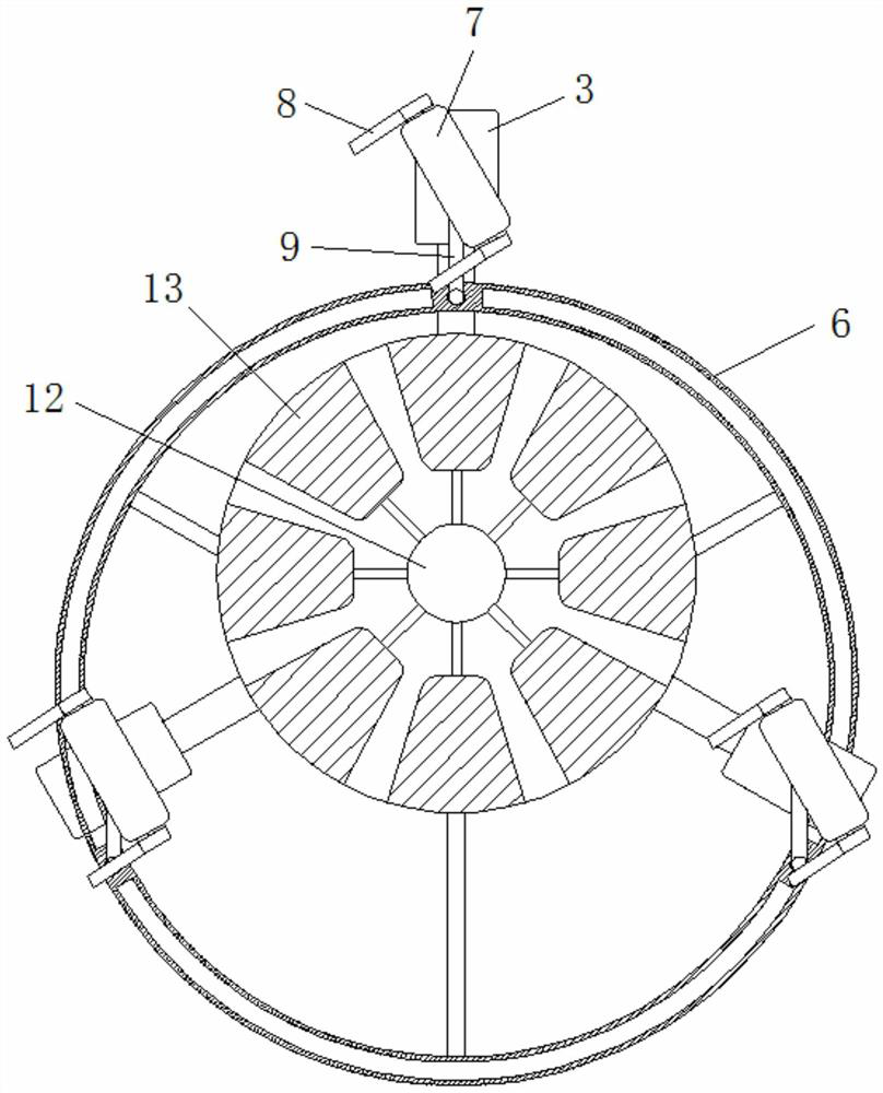 A bird repelling device that adjusts the light according to the wind direction