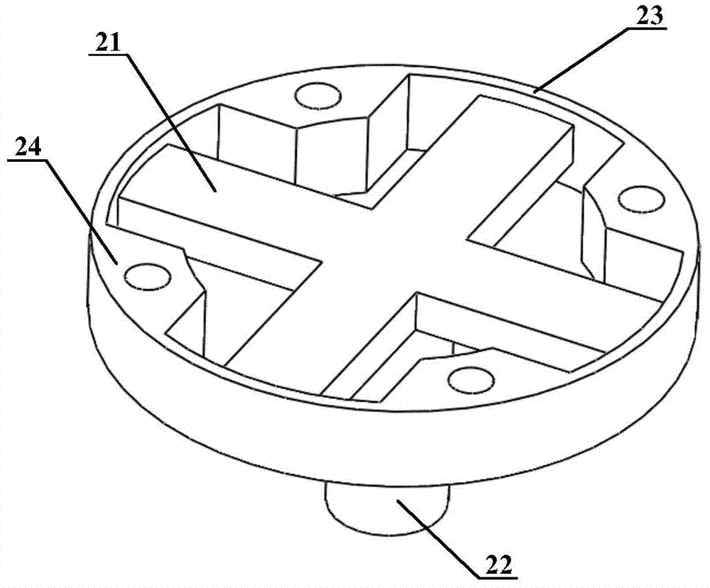 Double crossed beam combination type finger joint six-dimensional force sensor