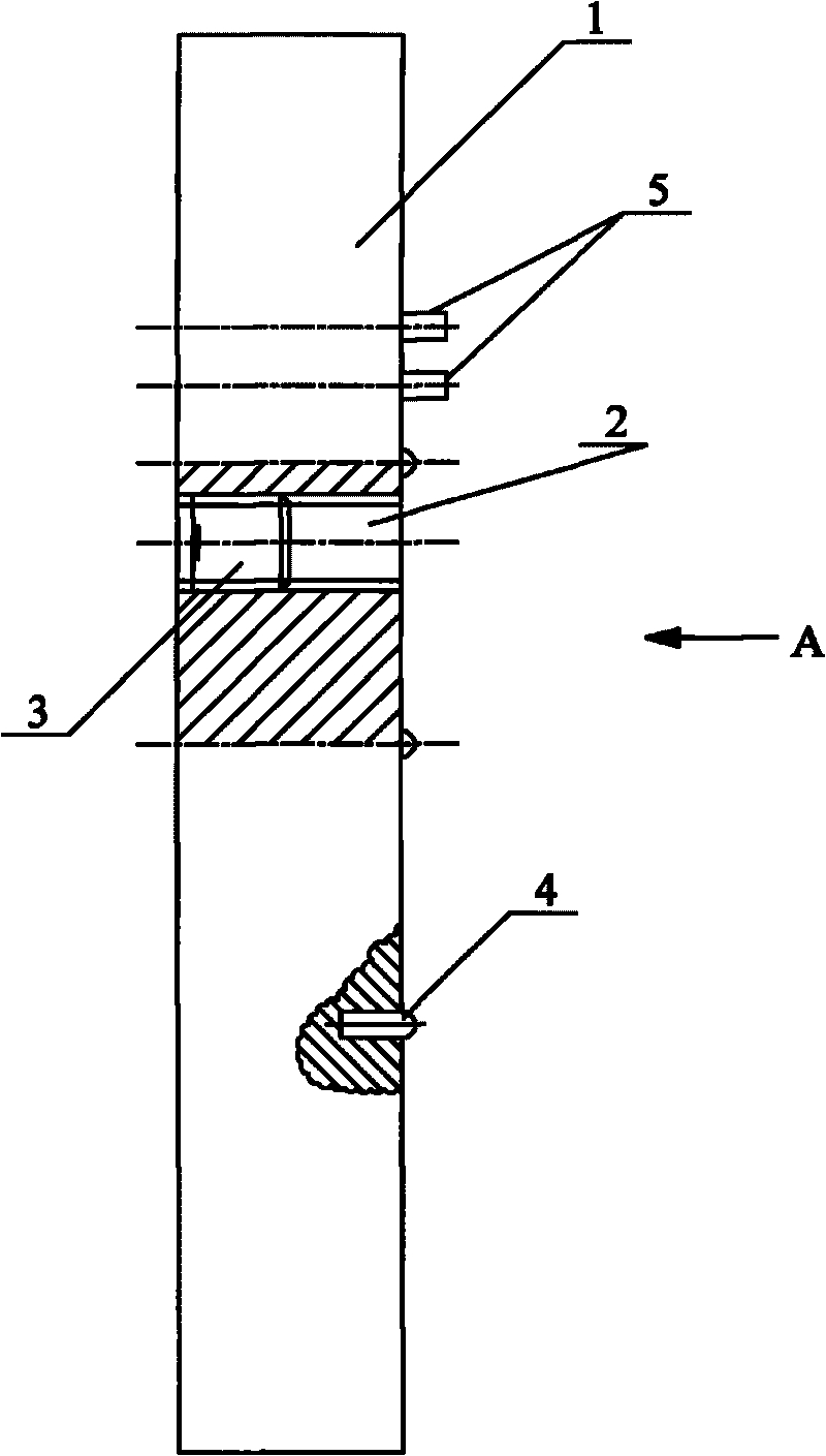 Bottom die used for boring and milling cone face of fixed bead hole