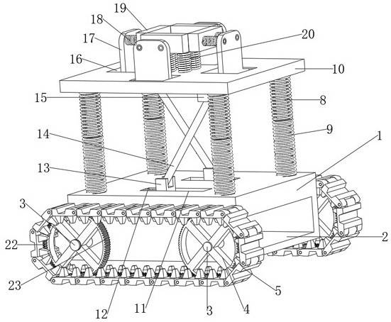 Carrier shock absorption structure based on artificial intelligence