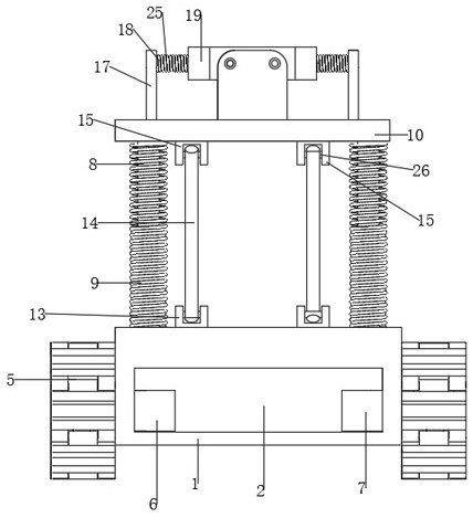 Carrier shock absorption structure based on artificial intelligence