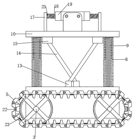 Carrier shock absorption structure based on artificial intelligence