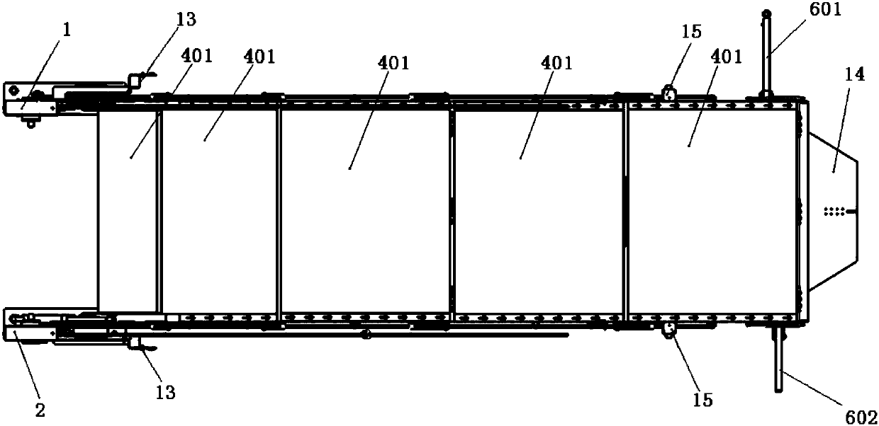 Emergency escape and evacuation ramp device for urban rail transit vehicles