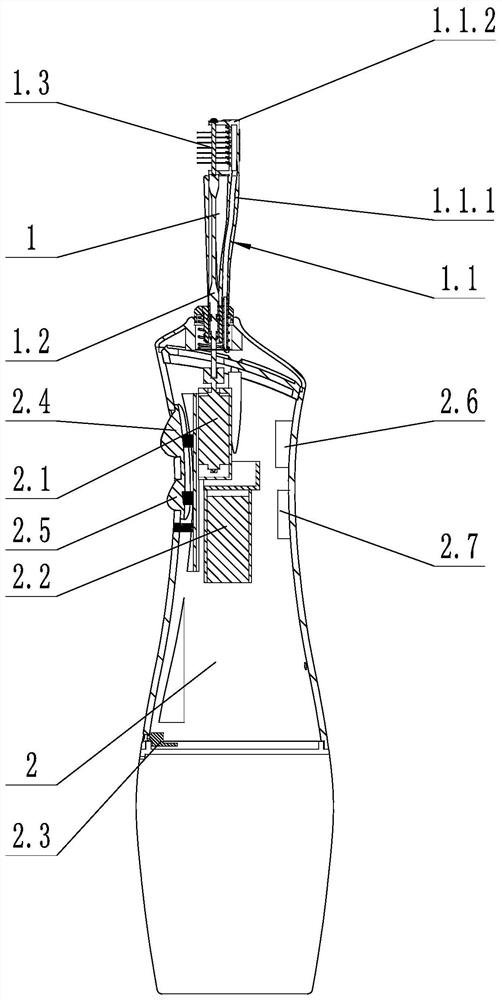 A method of controlling the rotation direction of an electric toothbrush