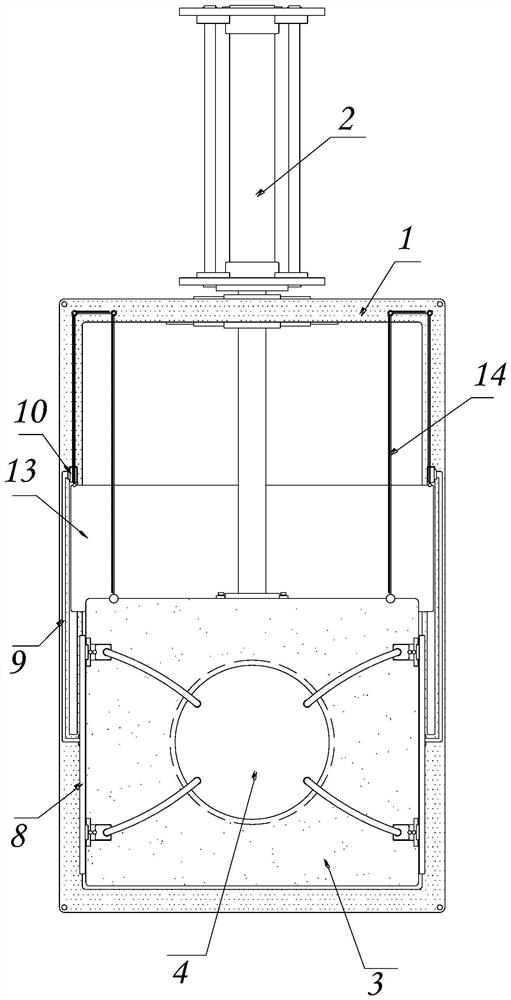 Gate valve with movable protection range