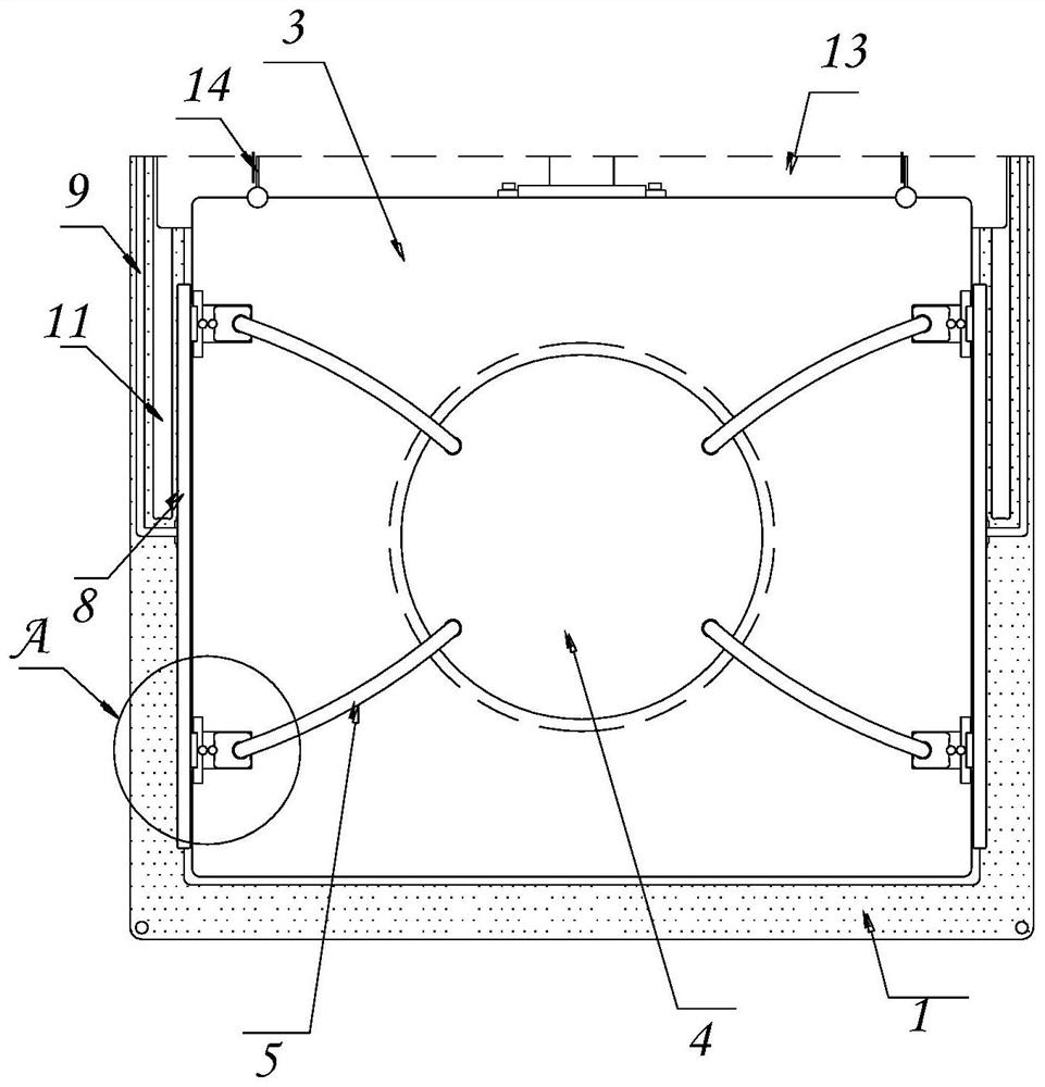 Gate valve with movable protection range