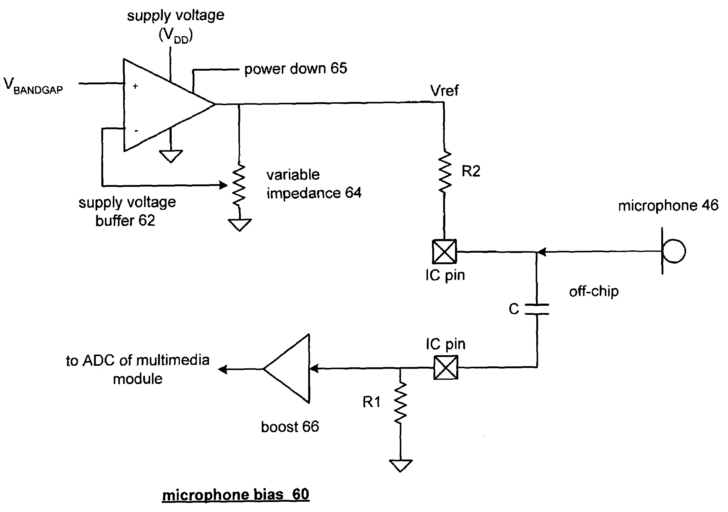 Microphone bias circuit