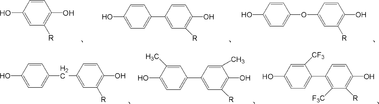 Side substitution aromatic ester diphenol, preparation method and preparation method of mesomorphic epoxy monomer