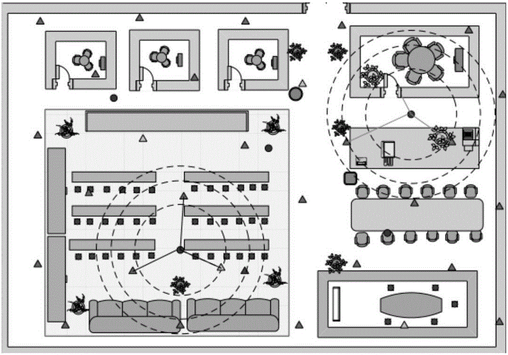 Multi-region indoor safety positioning method based on compressed sensing technology