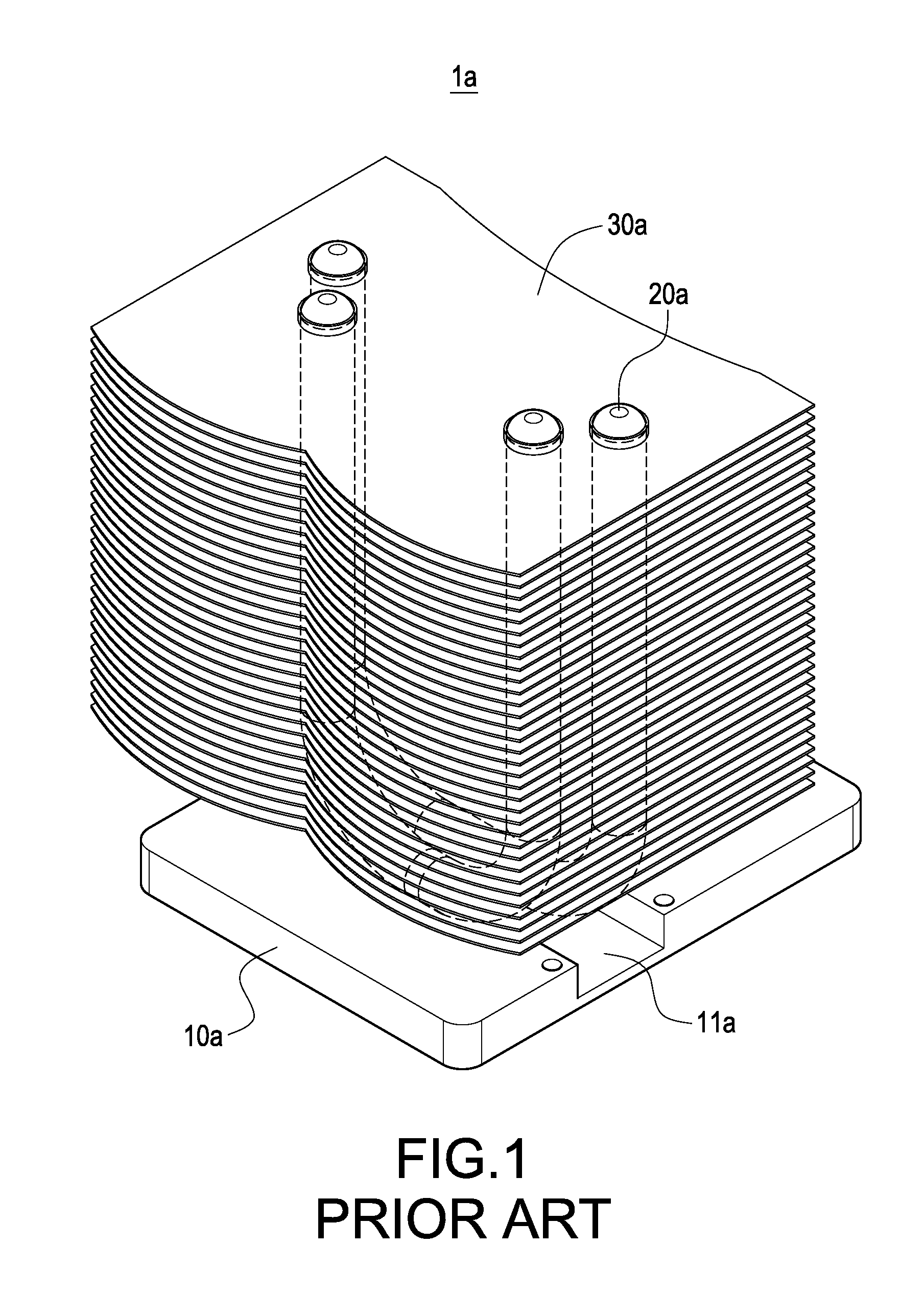 Heat conducting structure with coplanar heated portion, manufacturing method thereof, and heat sink therewith