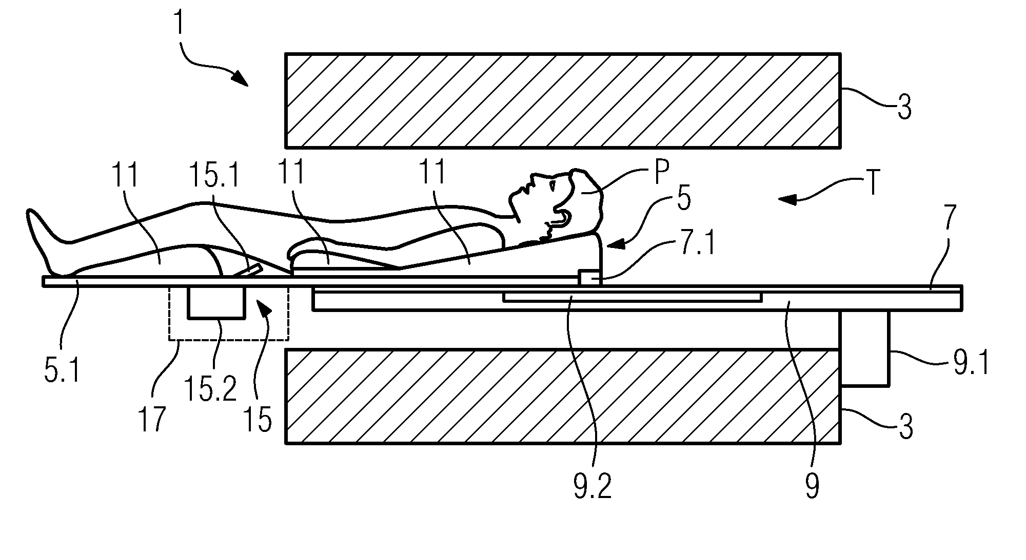 Support apparatus and patient support table as well as medical device