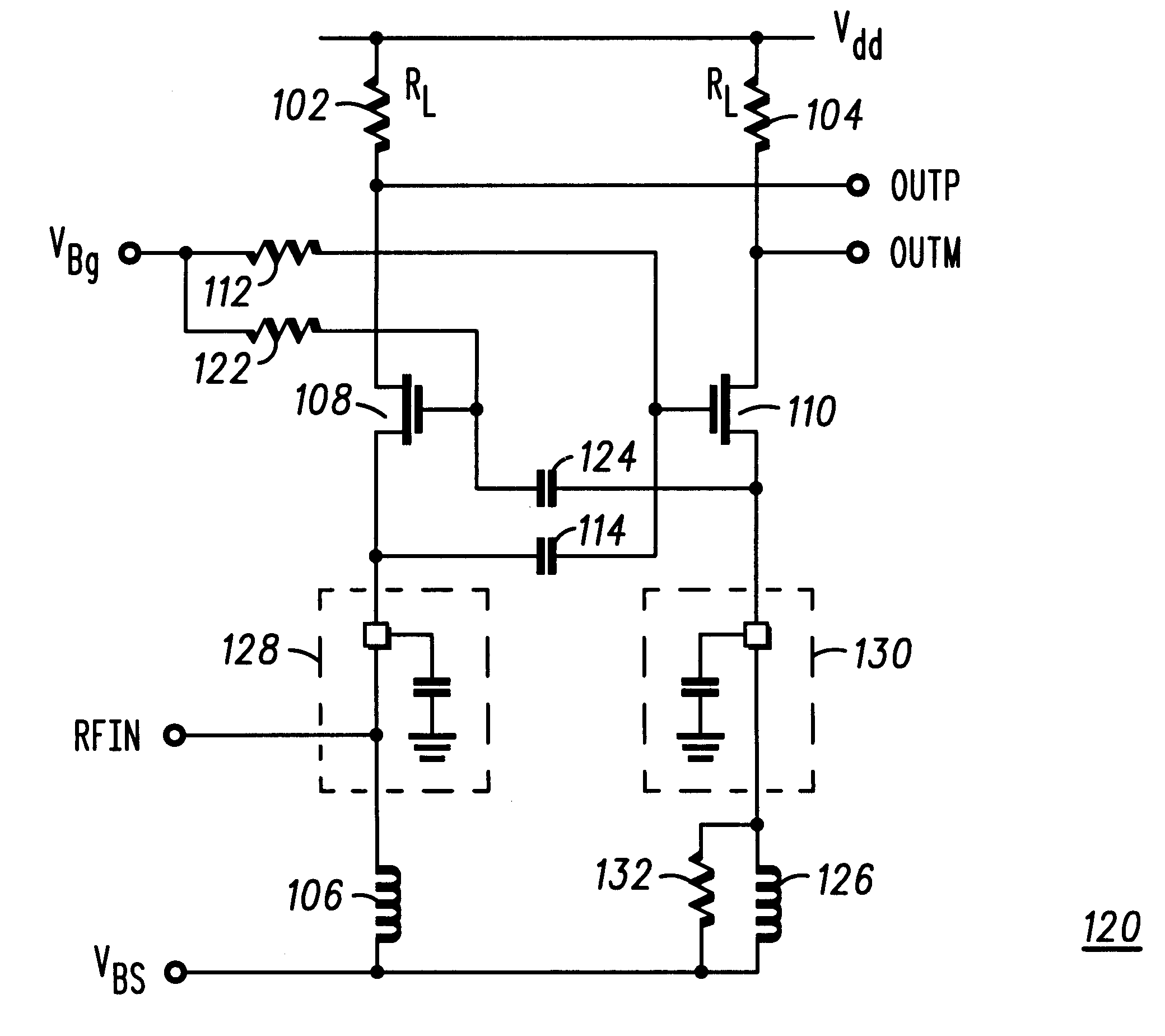 Single ended input, differential output amplifier