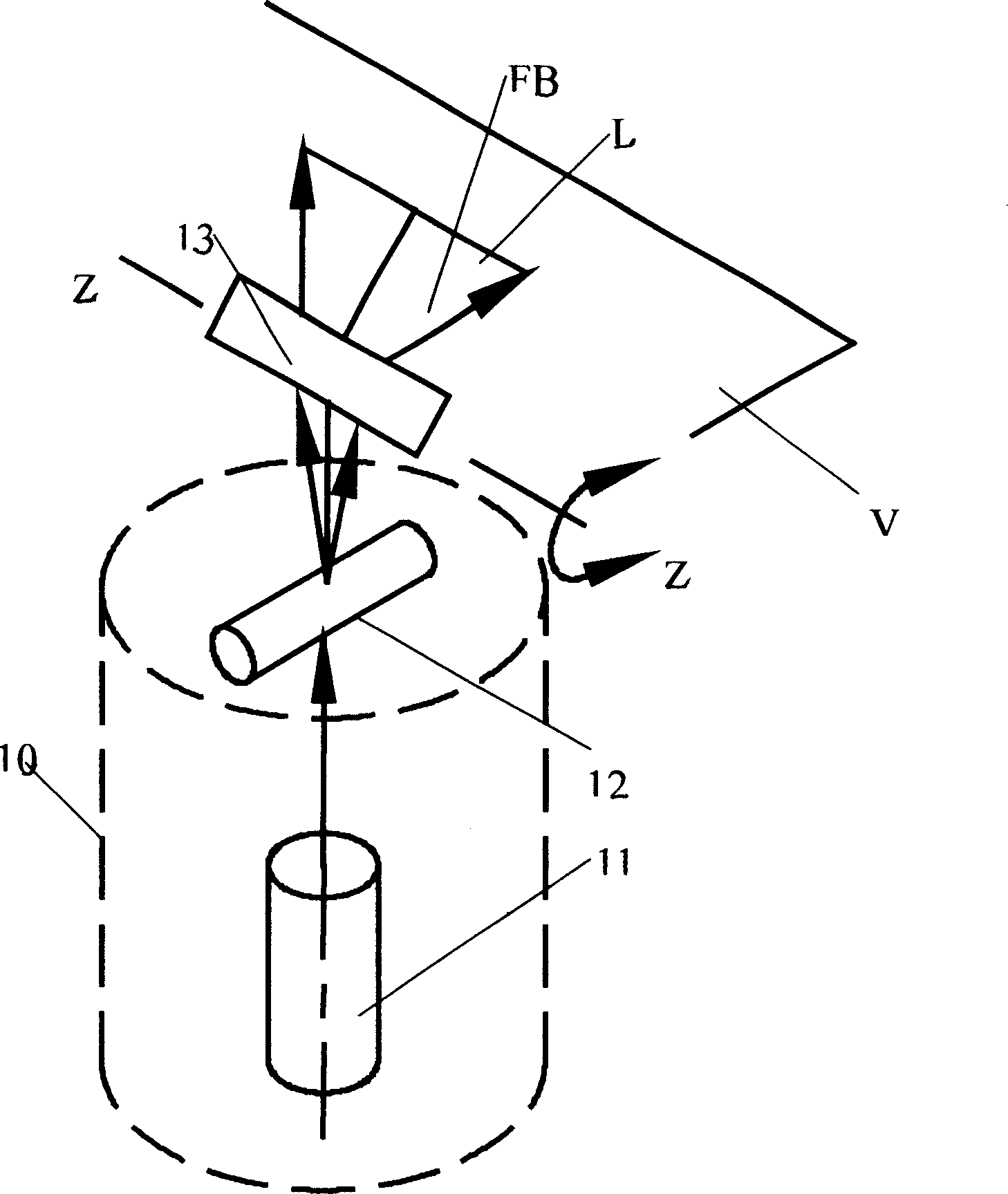 Simple horizontal line projecting apparatus