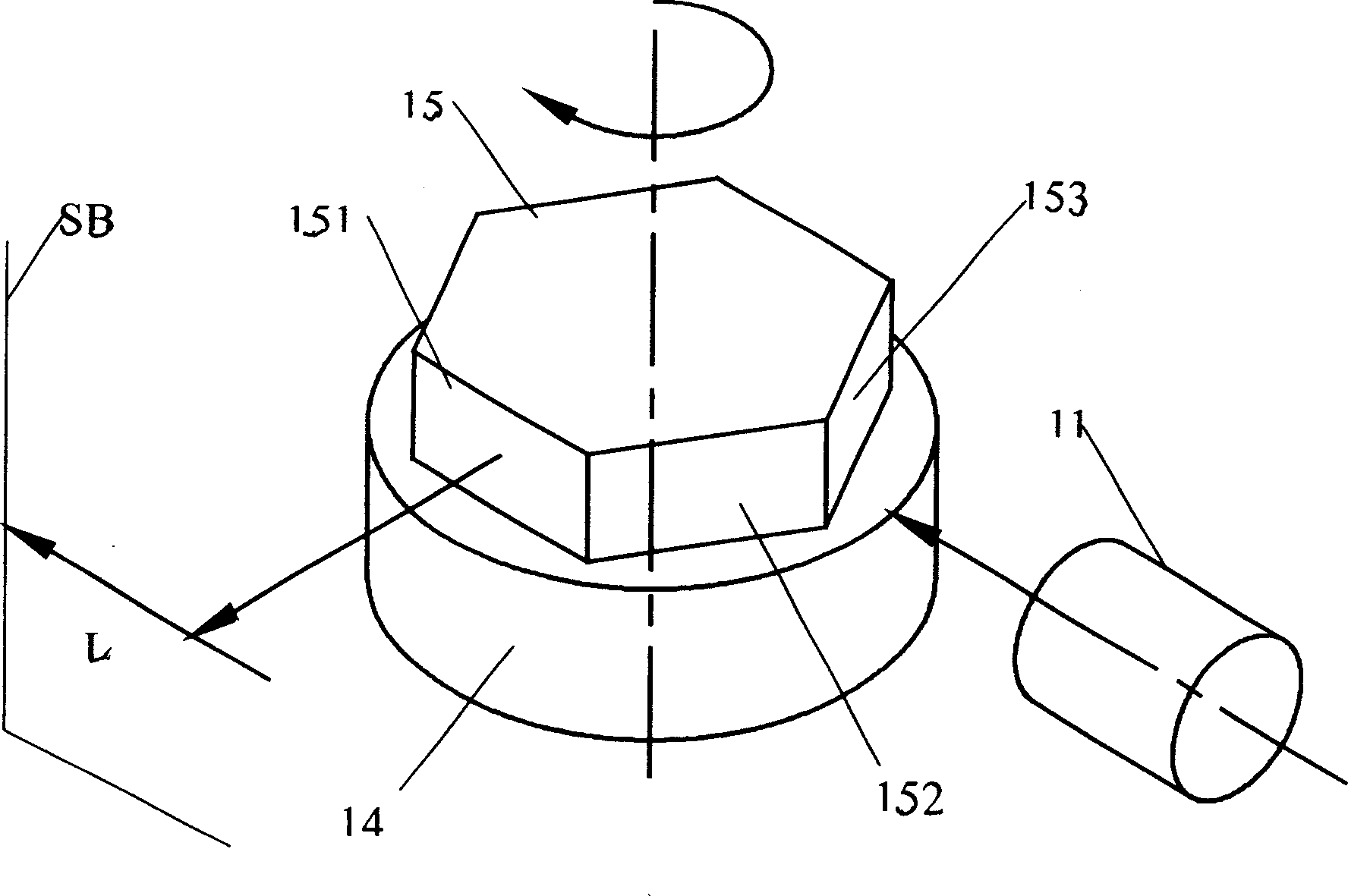 Simple horizontal line projecting apparatus