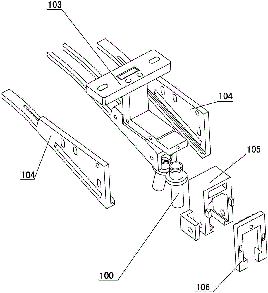 Automatic stamping device for guiding pipe assembly