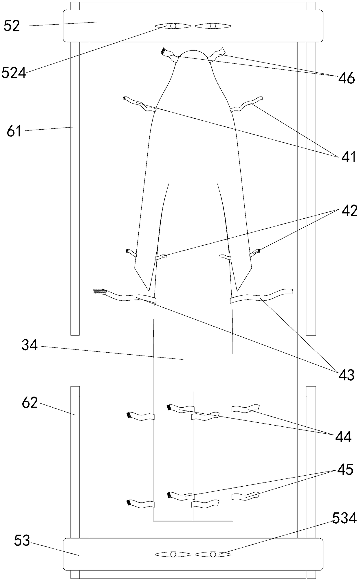 Special multifunctional restraint bed for manic psychosis patient