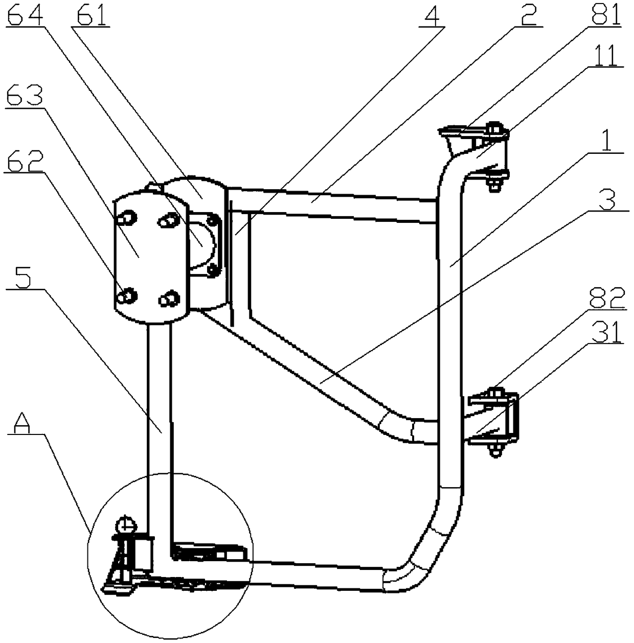 A kind of spare tire support assembly and automobile