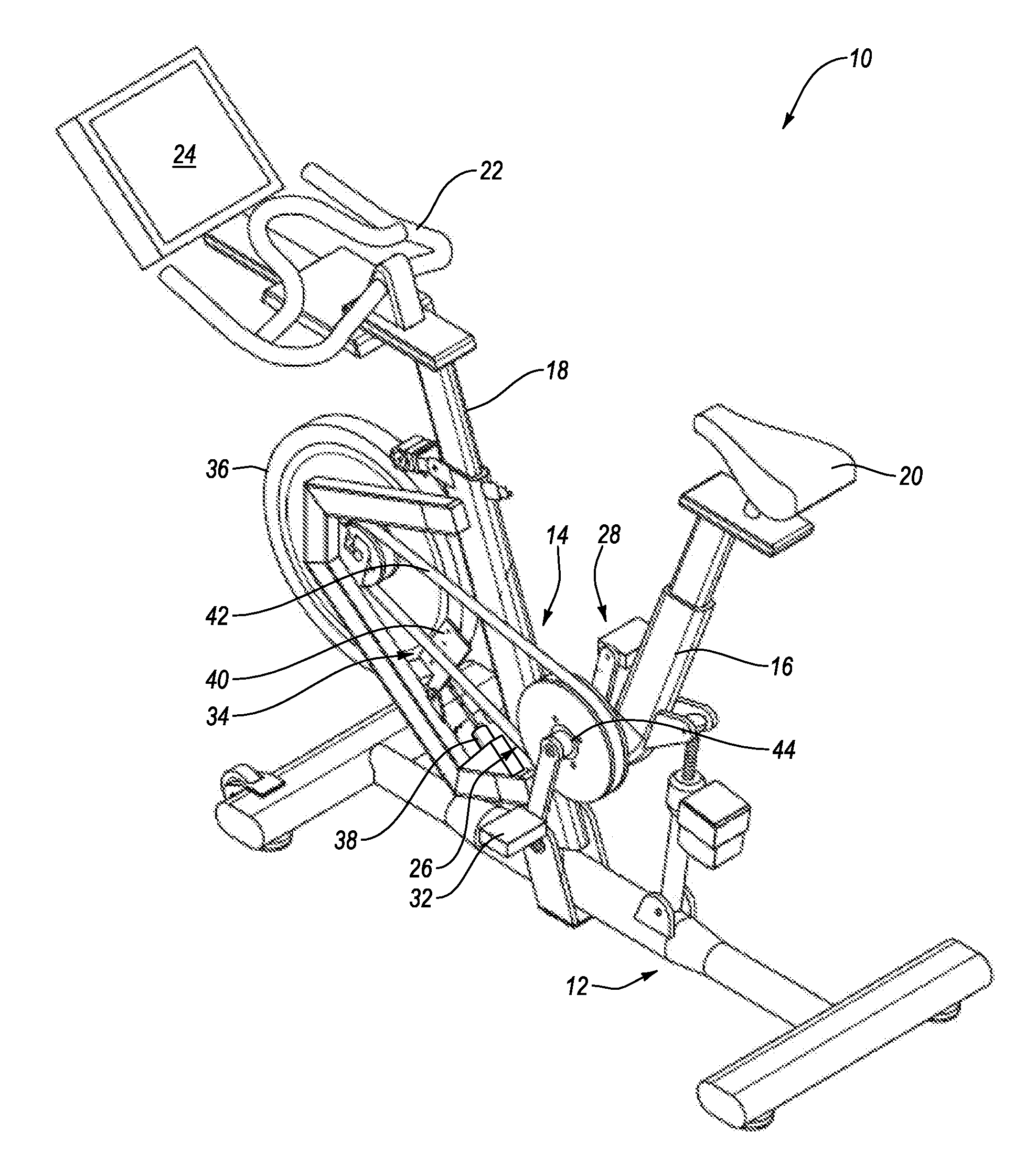 System and Method for Simulating Environmental Conditions on an Exercise Bicycle