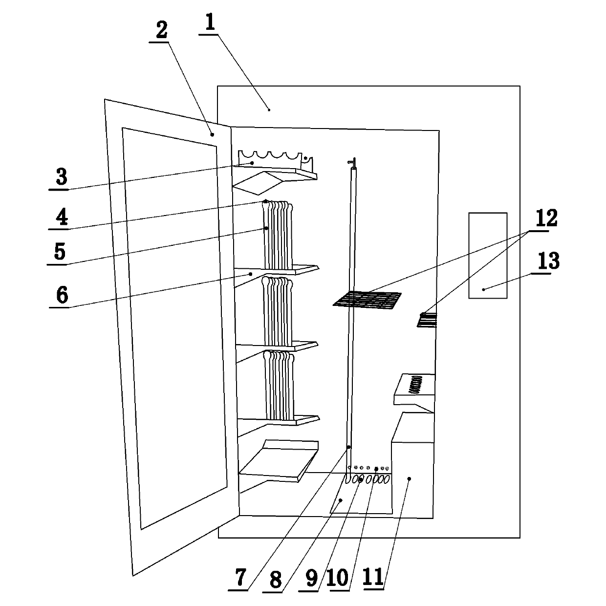 Intelligent safety tool cabinet unit of high-voltage substation