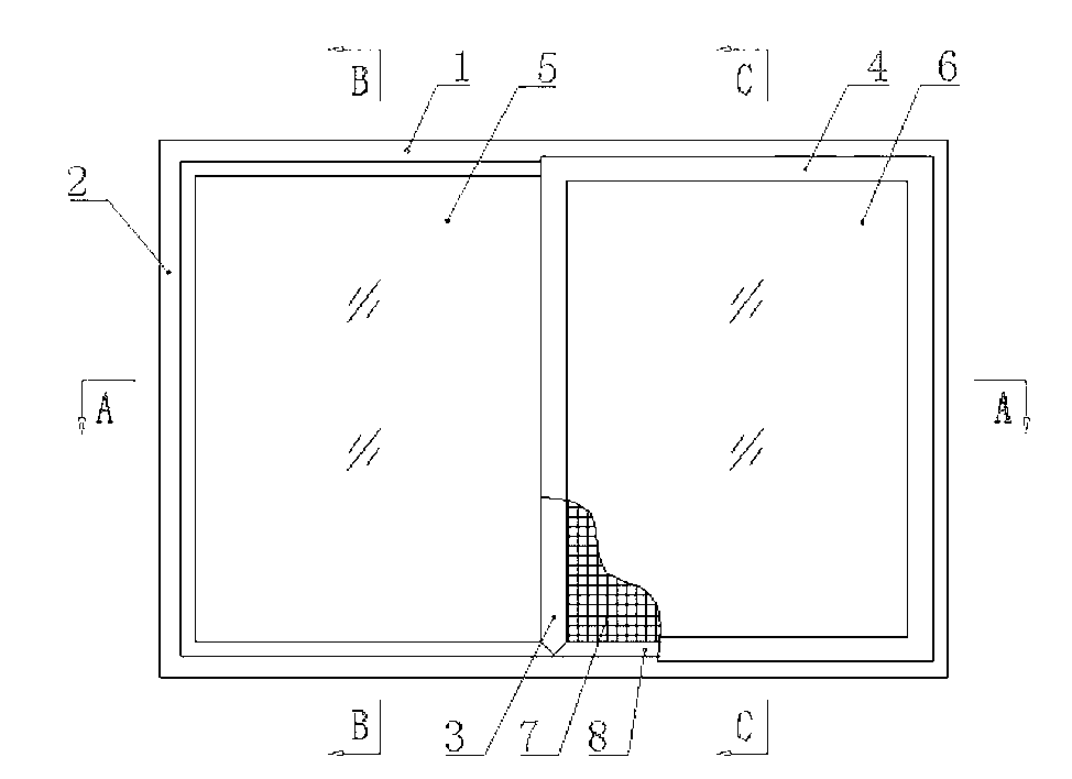 Novel single-leaf push-pull sealing window with welded mullion and manufacturing method of novel single-leaf push-pull sealing window