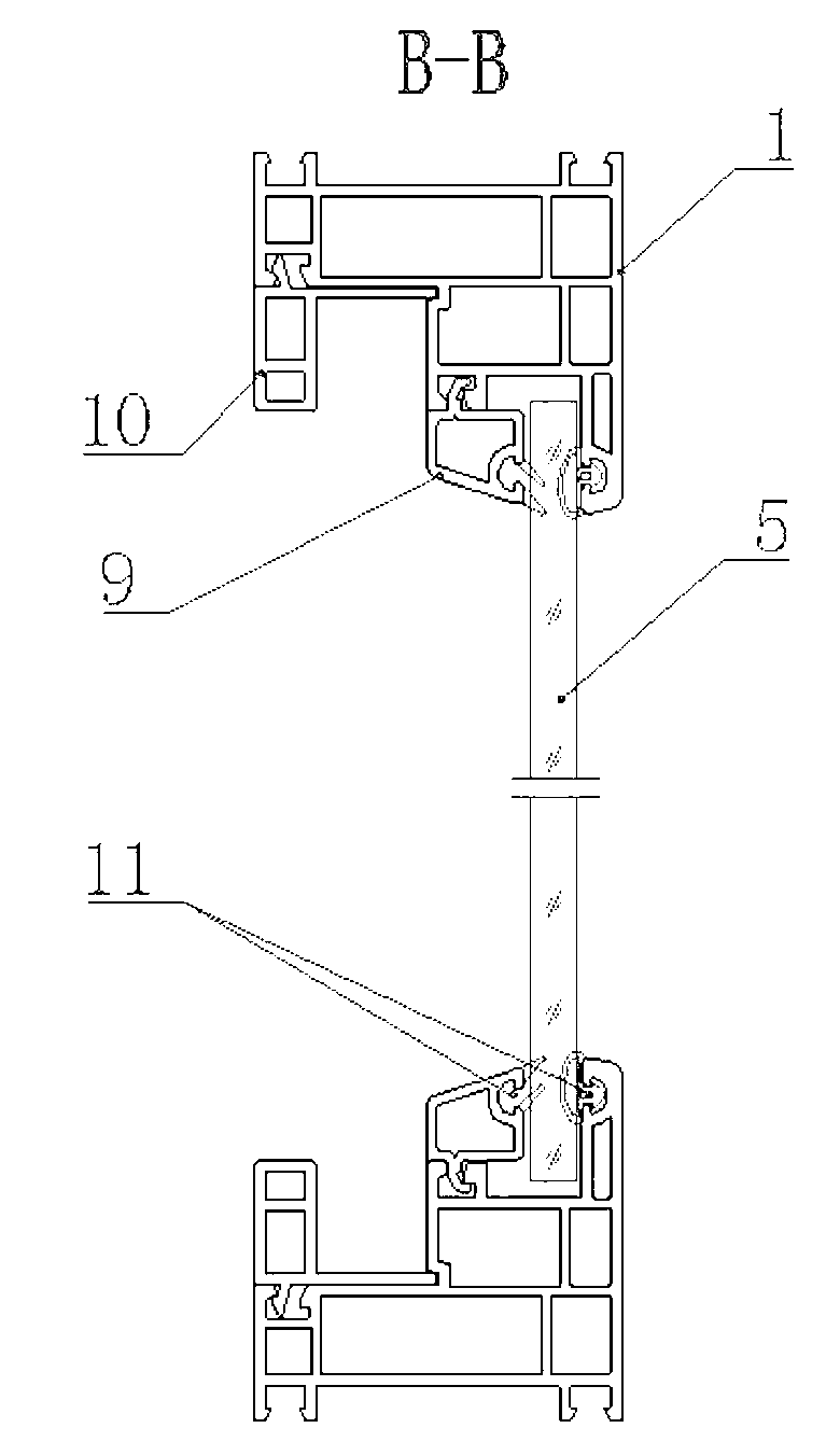 Novel single-leaf push-pull sealing window with welded mullion and manufacturing method of novel single-leaf push-pull sealing window