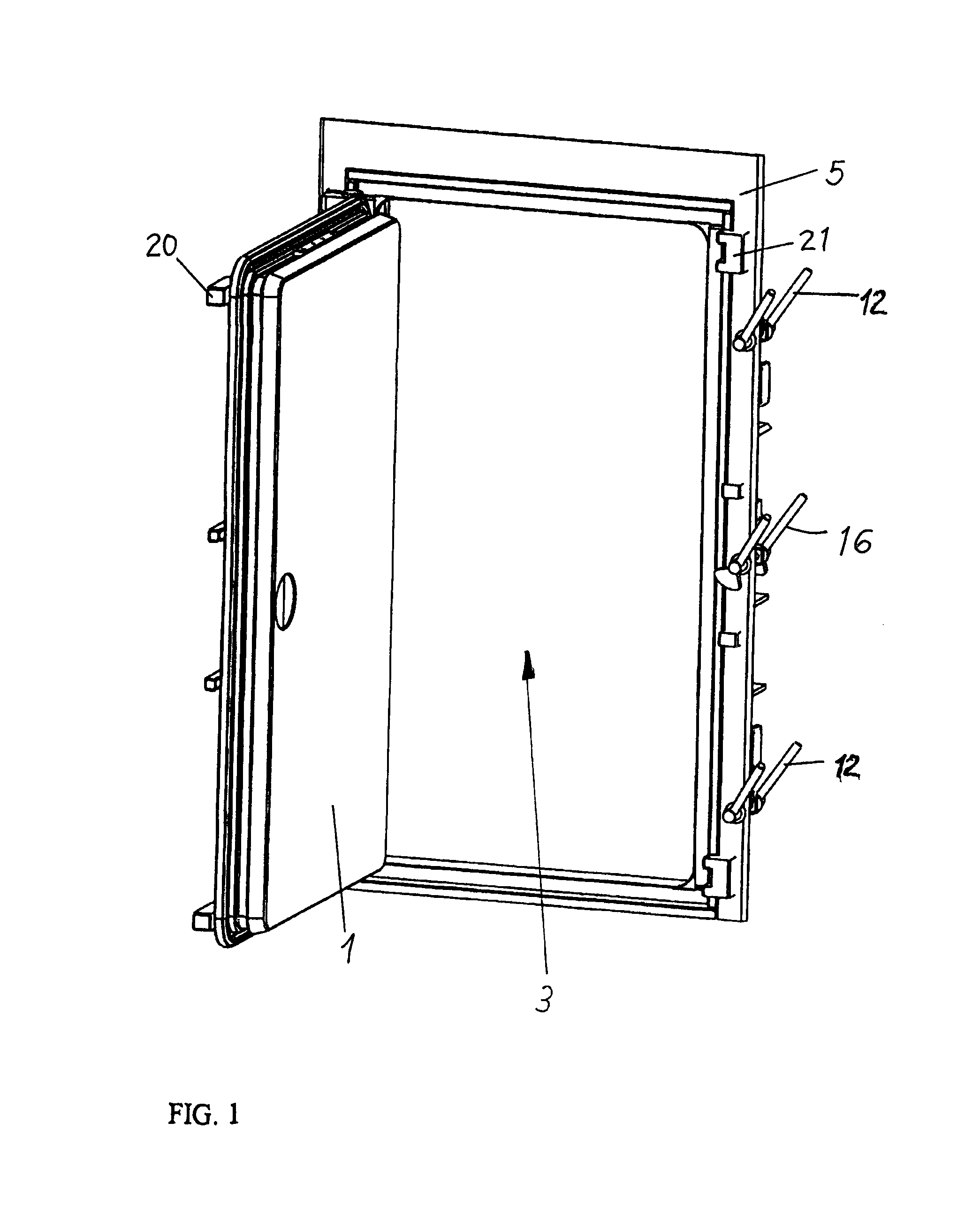 Apparatus for shock-secure door or hatch arrangement on marine ships
