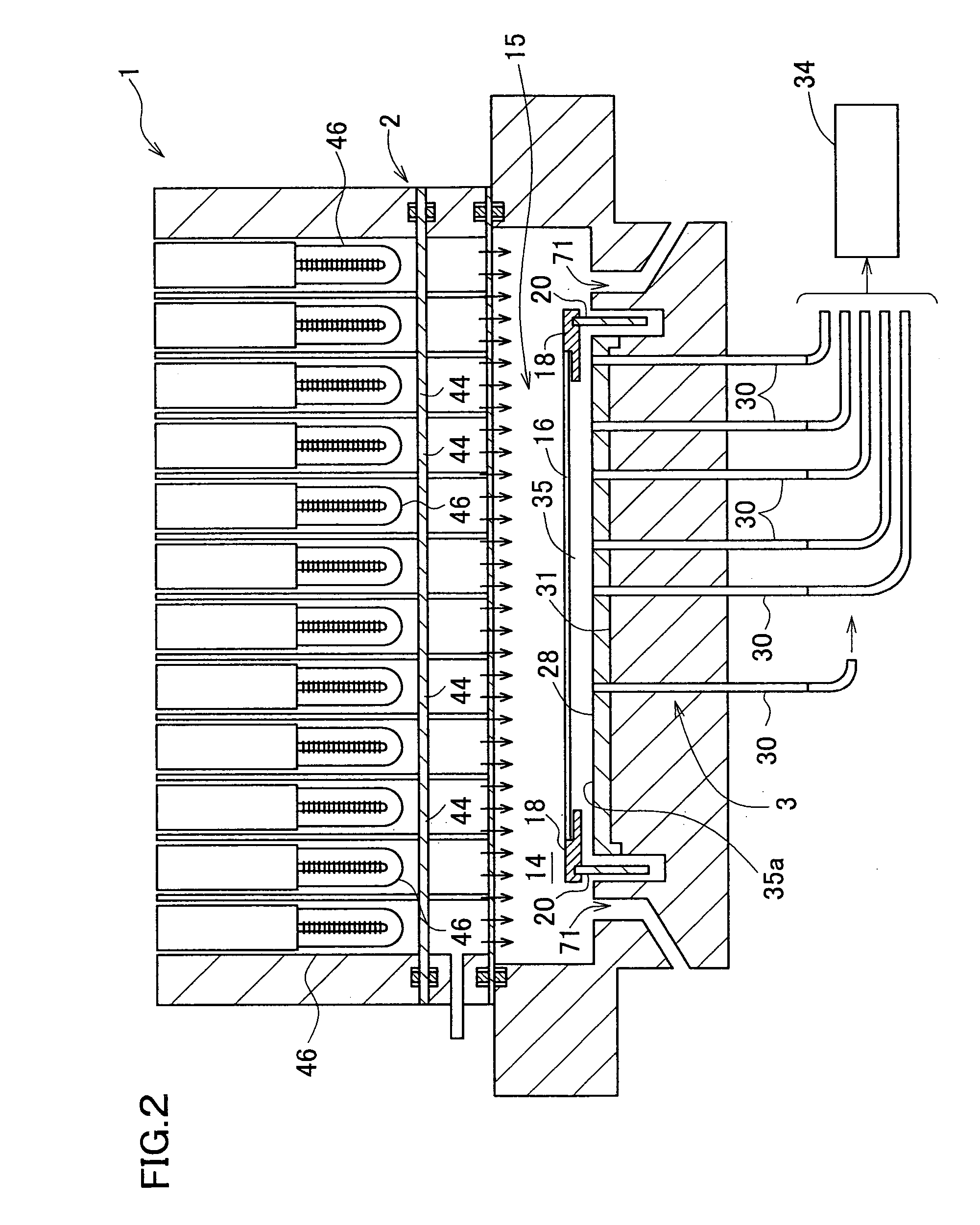 Temperature measuring system, heating device using it and production method for semiconductor wafer, heat ray insulating translucent member, visible light reflection membner, exposure system-use reflection mirror and exposure system, and semiconductor device produced by using them and vetical heat treating device