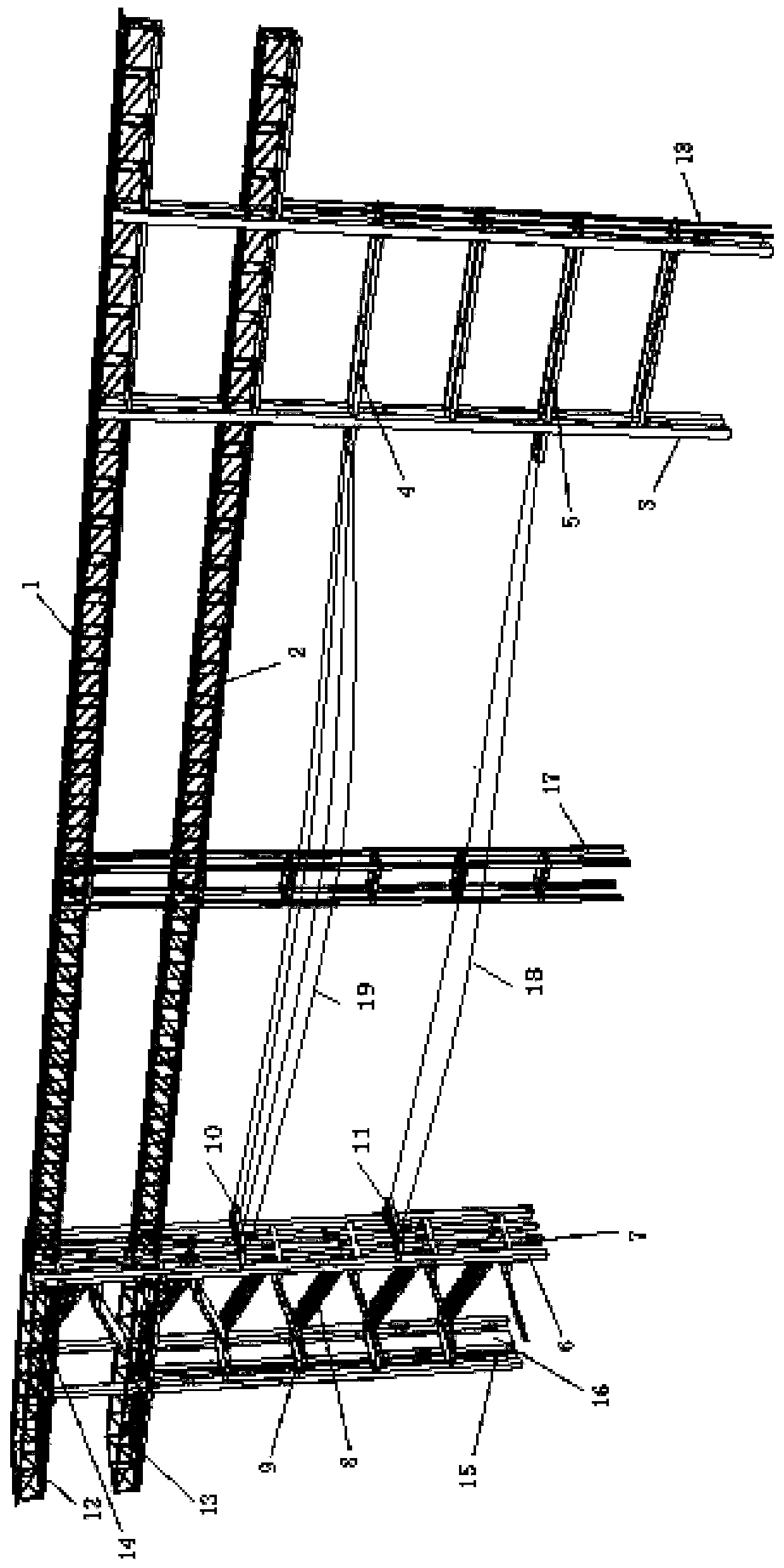 Rack for high-altitude rescue training of power transmission line and training system