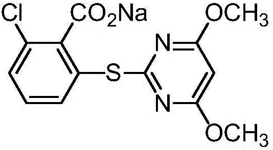 Weeding composition containing pyrithiobac-sodium and refined napropamide
