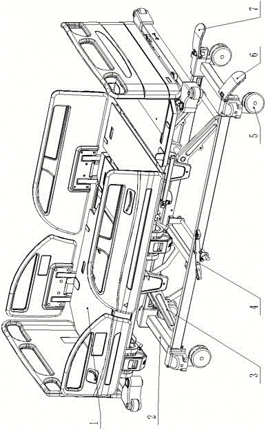 Synchronous brake device used for medical sickbed