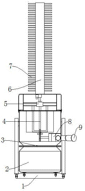 Manually-operated type cleaning and dust collection device