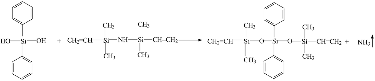 Preparation method of tetramethyl divinyl diphenyl trisiloxane