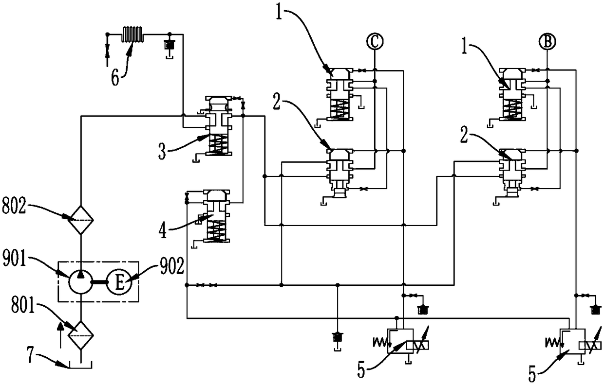 Hydraulic control system for automatic transmission of commercial vehicle and commercial vehicle