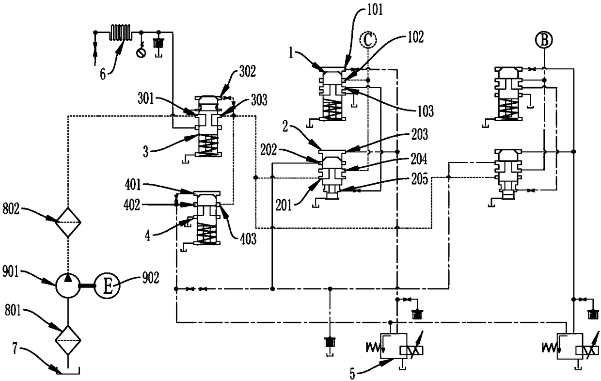 Hydraulic control system for automatic transmission of commercial vehicle and commercial vehicle