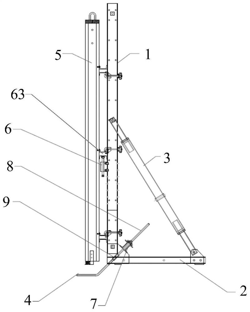 A bracket capable of unilaterally supporting a wall formwork