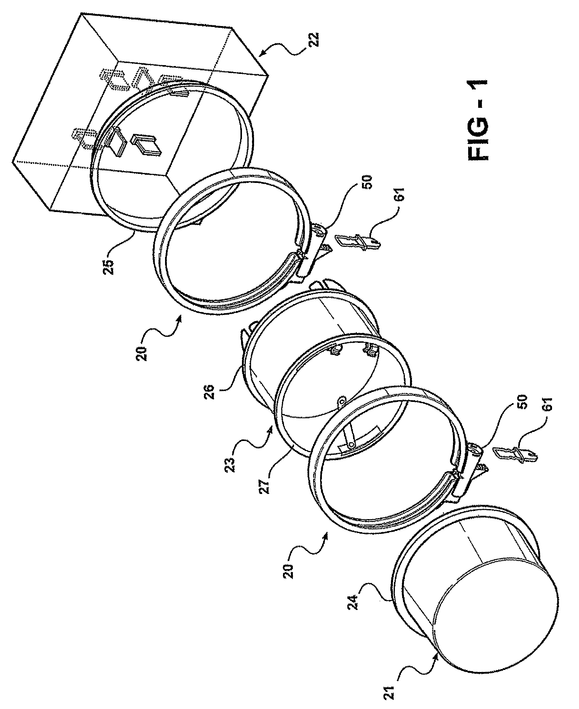 Lock ring for a watthour meter application