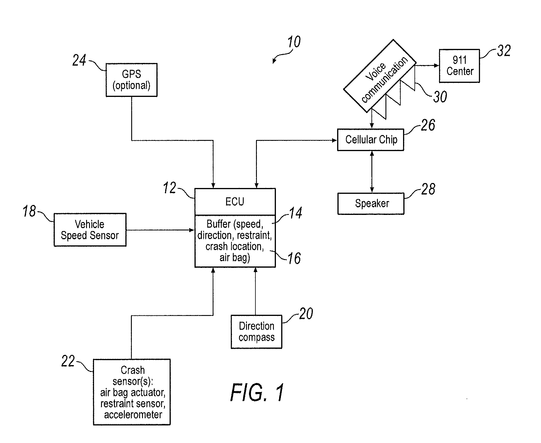 Low cost, automatic collision notification system and method of using the same