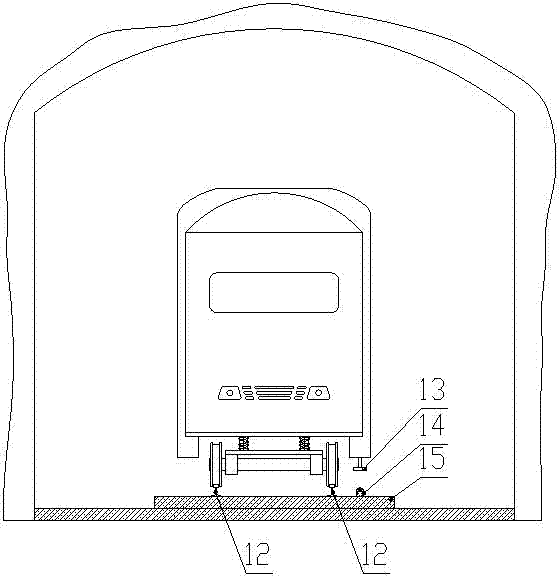 A radiation-type leakage cable laying device and method with a protective device