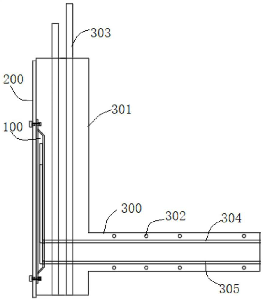 Super high-rise core tube joint bar retaining device and system and joint bar pre-embedding construction method