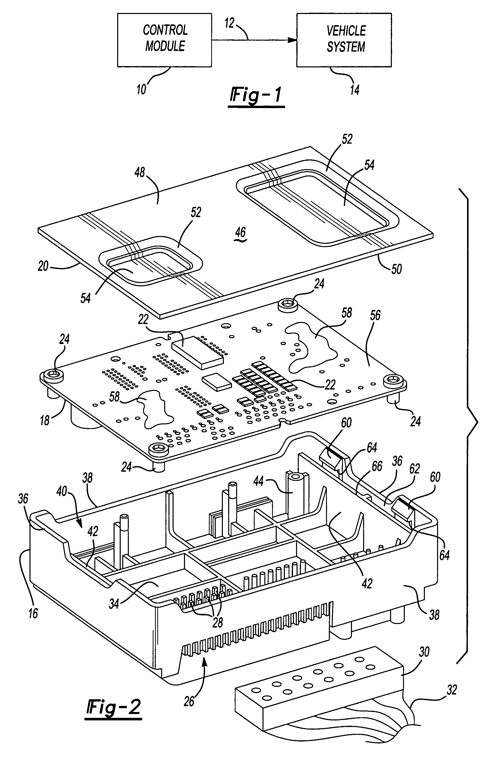 Automotive control module housing