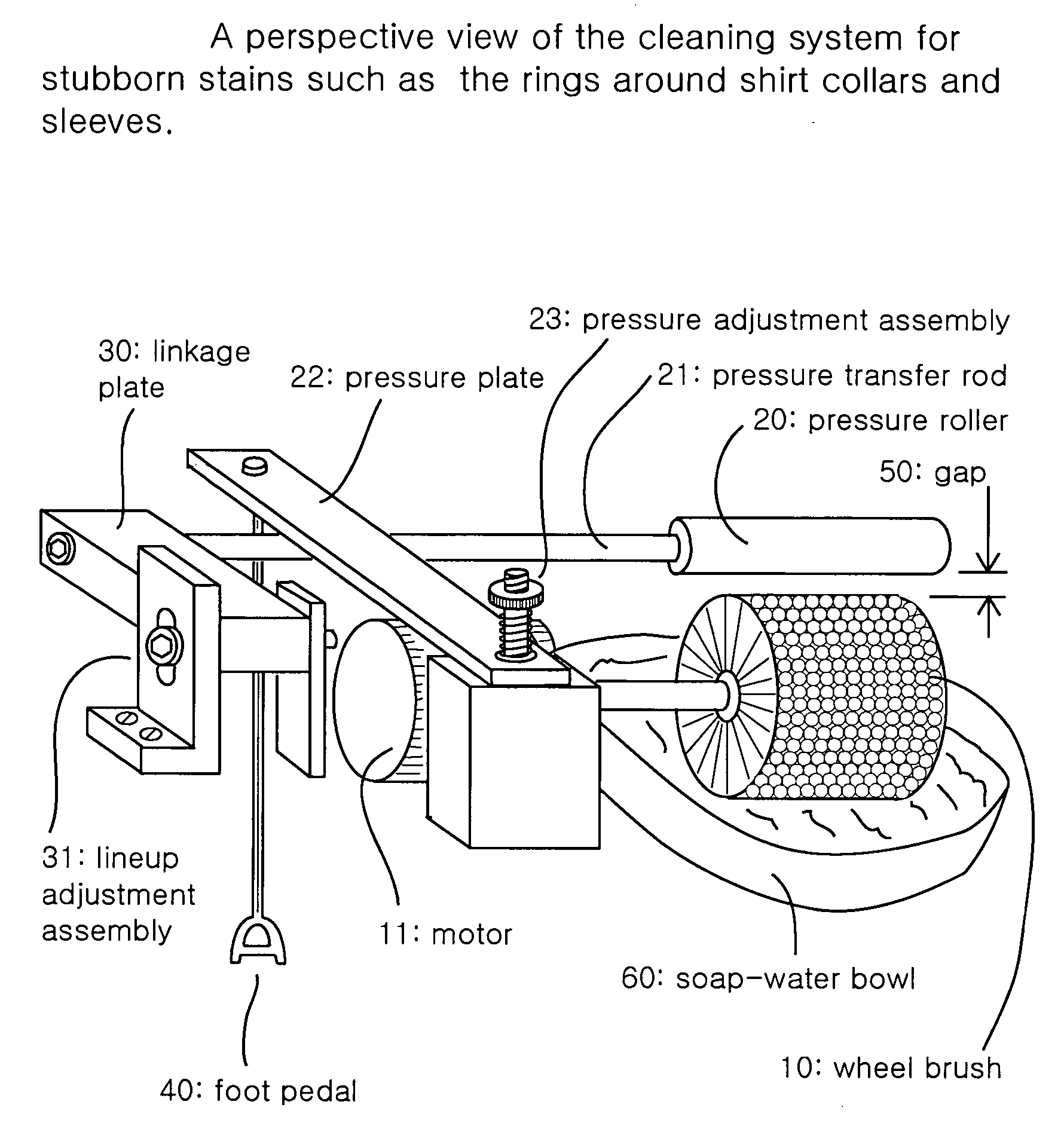 Cleaning system for shirt collar and sleeves