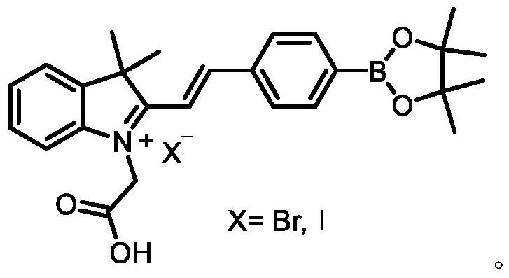 A kind of indole hydrogen peroxide fluorescent probe and preparation method thereof