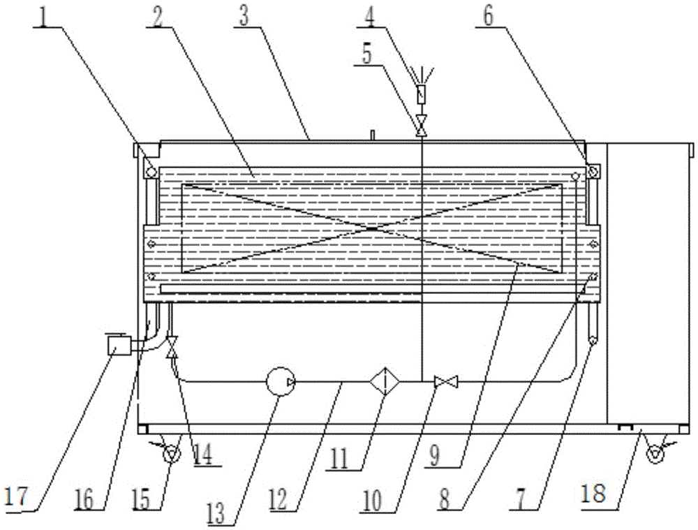 Movable radioactive decontamination device