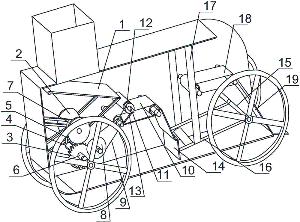 Turf sodding device achieving continuous sodding