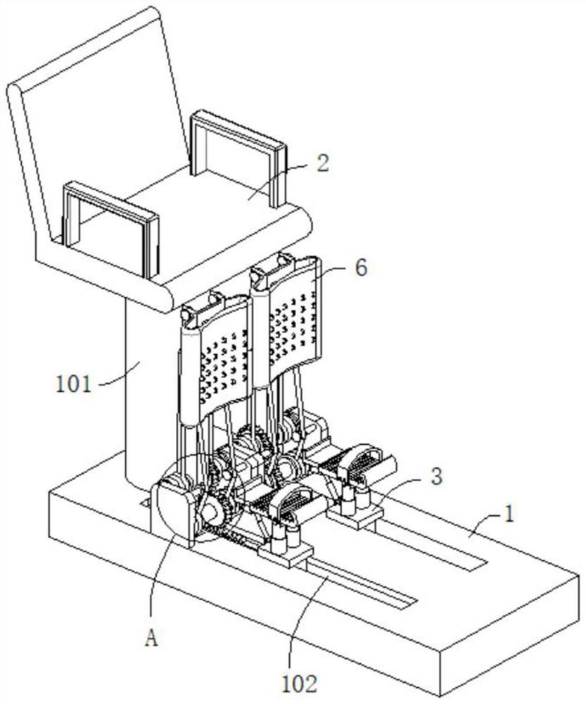 Seat sliding adjusting mechanism-based medical leg exerciser