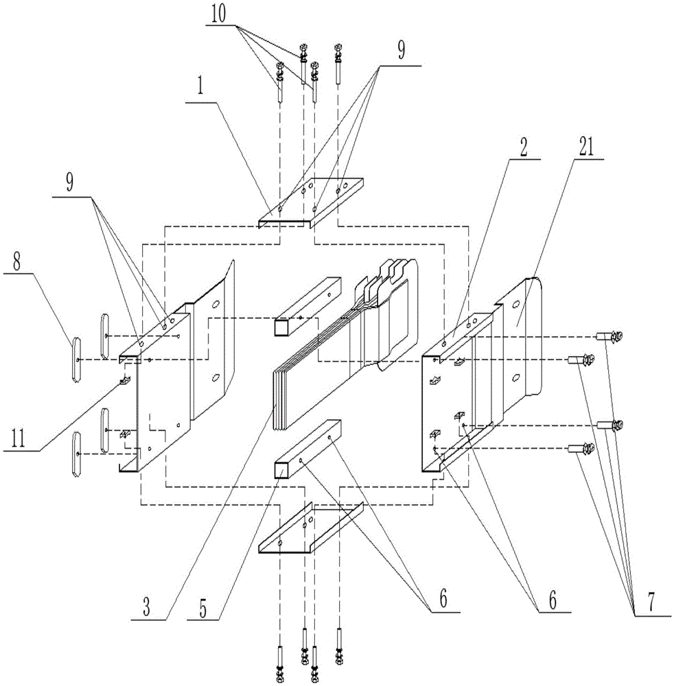 Compression-type compact busduct shell assembly