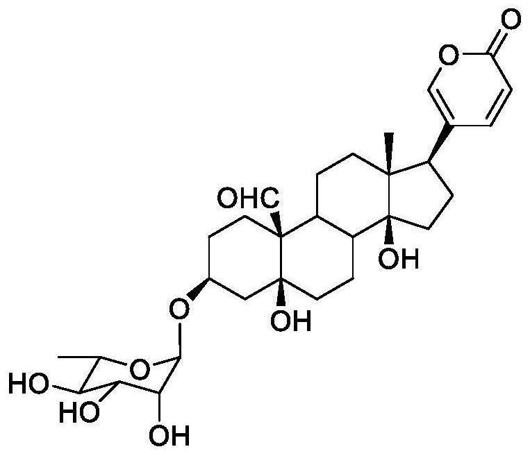 Preparation of anti-breast cancer type B cardiac glycoside and anti-liver cancer application of anti-breast cancer type B cardiac glycoside